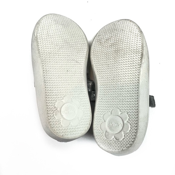 Carters | Toddler Glitter Sparkle Mary Janes Velcro With Bow Sz 7 - Picture 9 of 9
